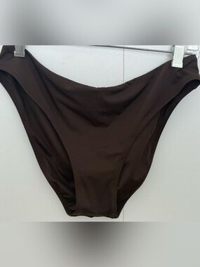 STAUD Devon High Rise Bikini Bottom Dark Chocolate Brown Size Medium NWOT